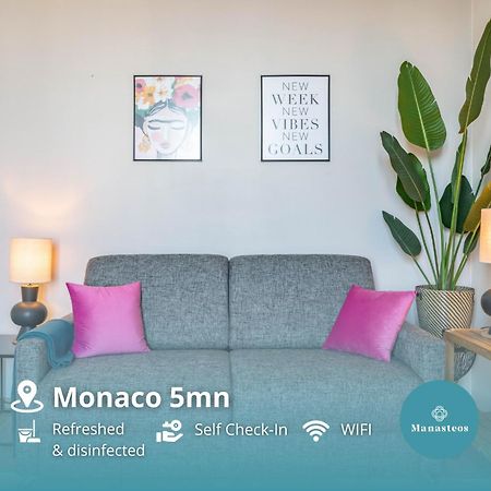 Appartement Frontiere De Monaco - Balconnet Vue Mer - Ba à Beausoleil Extérieur photo